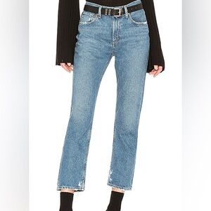 Agolde Feel Good CIGARETTE LOW SLUNG STRAIGHT LEG IN PASSENGER BLUE Size 24